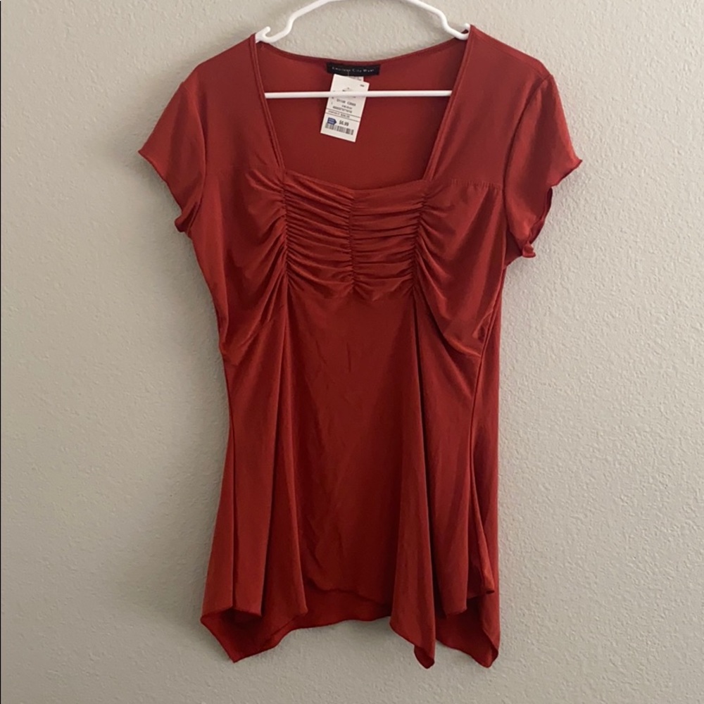 Dark orange blouse